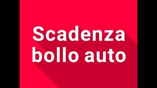 Scadenza bollo auto [upl. by Ikir]