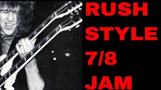 Rush Style 78 Progressive Rock Guitar Jam Track A Minor [upl. by Asirrom]