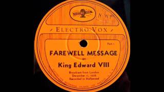 King Edward VIII Abdication Speech 1936 [upl. by Adnorrahs]