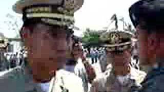 INQUIRERnet Video Rear admiral conducts navy inspection [upl. by Anastasio]