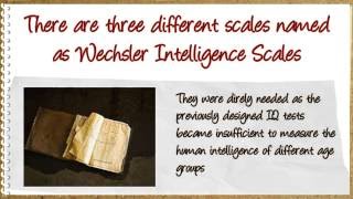 What is the Wechsler scale and its Versions [upl. by Nereids169]