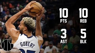 Rudy Gobert Highlights  Warriors vs Timberwolves  12th Nov 2023 [upl. by Kaenel558]