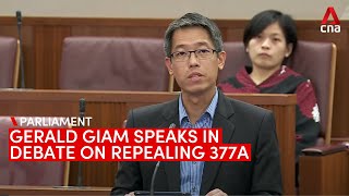 Gerald Giam speaks in debate on repealing Section 377A [upl. by Krystyna789]