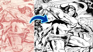 Old School Comic Inking  Digital Inking Clip Studio Paint [upl. by Meyers]