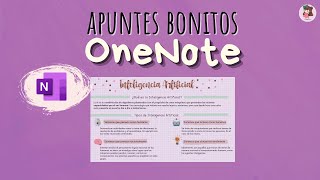 ✨💻 COMO hacer APUNTES BONITOS en ONENOTE 2 [upl. by Twum]