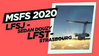 MSFS 2020 LFSJ Sedan Douzy Airfield to LFST Strasbourg Airport [upl. by Dorison]