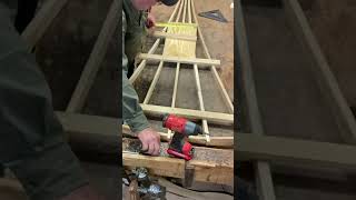 shortvideo Find Center of a 12”Slat to to put Screw in Trellis woodworking [upl. by Bill]