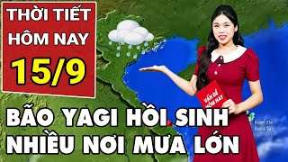 Dự báo thời tiết 159 Nhiều khu vực mưa lớn Nguy cơ bão Yagi hồi sinh [upl. by Jeramey606]