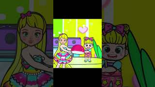 Paper Dolls Crafts  Daughter Rapunzel and Sister Make Birthday Cake  LOL Surprise DIYs shorts [upl. by Aved]