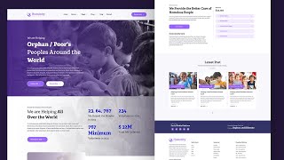 How to Create a Charity Website  How to Design Donation Website  Figma [upl. by Ehtylb]