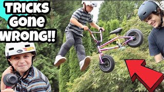 New Mini BMX Bike Tricks GONE WRONG [upl. by Nadabb]