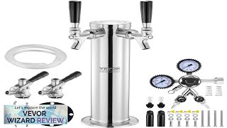 VEVOR Kegerator Tower Kit Dual Taps Beer Conversion Kit Stainless Steel Keg Review [upl. by Derman]