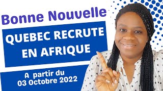 Quebec recrute en Afrique  immigration canada  Journée Québec monde 2022 [upl. by Rastus]