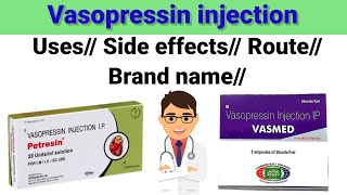 Vasopressin 20Unit  Cpressin Injection Uses  side effects  Route  detail information [upl. by Schwenk]