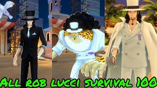 All Rob Lucci survival 100 gameplay in One Piece Bounty Rush  OPBR [upl. by Cherise]