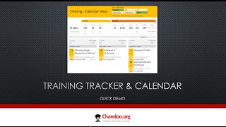 Training tracker and calendar in Excel  Quick Demo [upl. by Ahsinoj]