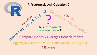 R FAQ 2 How to calculate meansumby group and get monthly averages from daily [upl. by Olra]