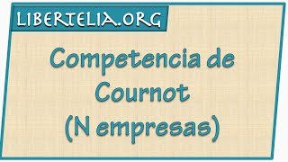 Equilibrio de Cournot N empresas con costos iguales  Oligopolio  Libertelia [upl. by Kentiggerma]