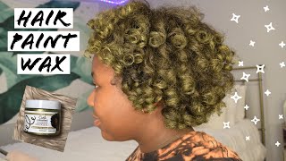 Trying ORS Color Blast Hair Paint Wax in Gold Leaf  Purple Perm Rod Set  Lydia J [upl. by Elletnahs]