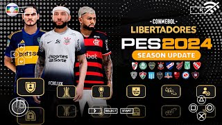 SAIU EFOOTBALL PES 2024 PPSSPP SULAMERICANO e BRASILEIRÃƒO ATUALIZADO  NOVOS KITs E FACES EM HD [upl. by Codel546]