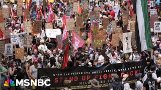 Demonstrators protest in Milwaukee outside RNC [upl. by Ajnot145]