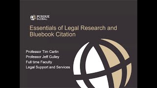 Essentials of Legal Research and Bluebook Citation  2024 [upl. by Ender163]