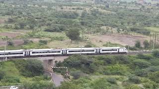 Pune  Kolhapur Vande Bharat Express Trial Run Near Shindawane Railway Station [upl. by Eintruok329]