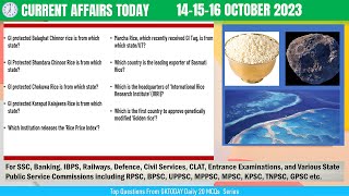 141516 OCTOBER 2023 Current Affairs by GKToday [upl. by Folsom93]