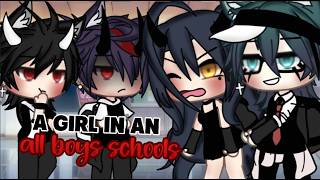 ☆A girl in an all boys school☆  Gacha Life Mini Movie GLMM [upl. by Noned348]