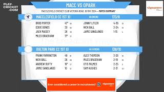 Macclesfield CC 1st XI v Oulton Park CC 1st XI [upl. by Ical746]