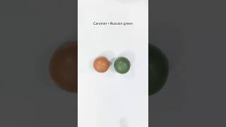 Caramel and Russian green color mixing shorts satisfying [upl. by Anahcra]