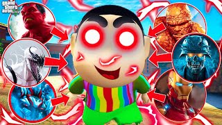 Shinchan Git Avengers Powers GTAV  Doreamon Franklin IronMan Avengers Grand Theft Auto V [upl. by Oderfigis]