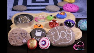 Como Pintar Piedras y hacerlas decorativas DIY [upl. by Neirb822]