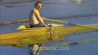 Thomas Eakins Painting  Max Schmitt in a Single Scull  Entire Painting Process [upl. by Toblat]