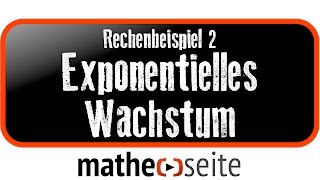 Exponentielles Wachstum berechnen Beispiel 2  A3003 [upl. by Hagep]