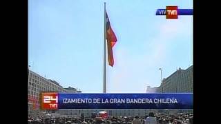 Izamiento de la Gran Bandera Chilena Bicentenario [upl. by Rochemont]