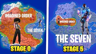 All IO vs The Seven War Minimap Stages in Fortnite Chapter 3 Season 2 [upl. by Ahseile408]