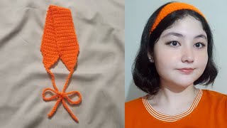 Crochet headband in the easiest way  easy tutorial [upl. by Esoj]