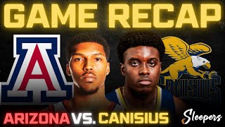 Arizona vs Canisius Game Recap [upl. by Atinid]