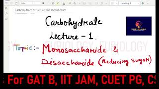 Monosaccharide and Disaccharide  glycosidic bond  Reducing sugar  Sialic acid [upl. by Zoie]