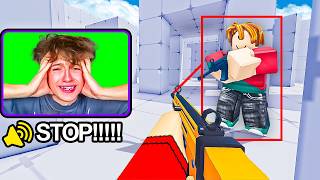 Using AIMBOT to DESTROY TOXIC STREAMER in Roblox Rivals [upl. by Ahtelrac]