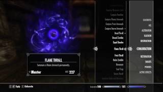 Skyrim  Flame Thrall  Master Conjuration Magic Spell [upl. by Enileuqkcaj]