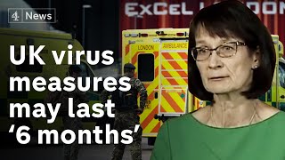 ‘Up to 6 months’ before life returns to normal UK government on coronavirus measures [upl. by Eenahpets832]