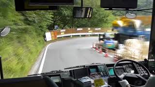 CRAZY Japanese BUS DRIVER DRIFTING DOWNHILL Initial D [upl. by Nehtiek]