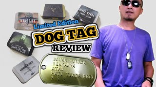 REVIEW DOG TAG CUSTOM KALUNG ARMY MILITER 😎 Alpha Tags Limited Edition [upl. by Nacnud]