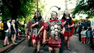 Ermine Street Guard Roman Soldiers at the St Albans Roman Festival UK 2019  4K UHD [upl. by Nylrats]