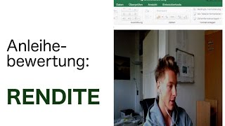 Rendite einer Anleihe in Excel berechnen I Execlpedia [upl. by Baldridge]