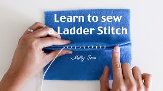 How to Sew a Ladder Stitch  Slip Stitch Blind Stitch or Invisible Stitch Instructions [upl. by Royall728]