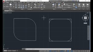 Fillet command in Autocad  AUTOCAD MODIFY TOOLBAR [upl. by Ella]