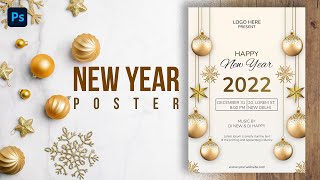 Happy New Year Post Design  Instagram Post Design  Adobe Photoshop CC [upl. by Stuart449]